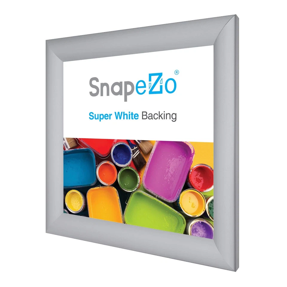 Poster Frame 10x10 Inches, Silver 1.2 Inch Aluminum Profile, Front-Loading Sn... - Image 4 of 4