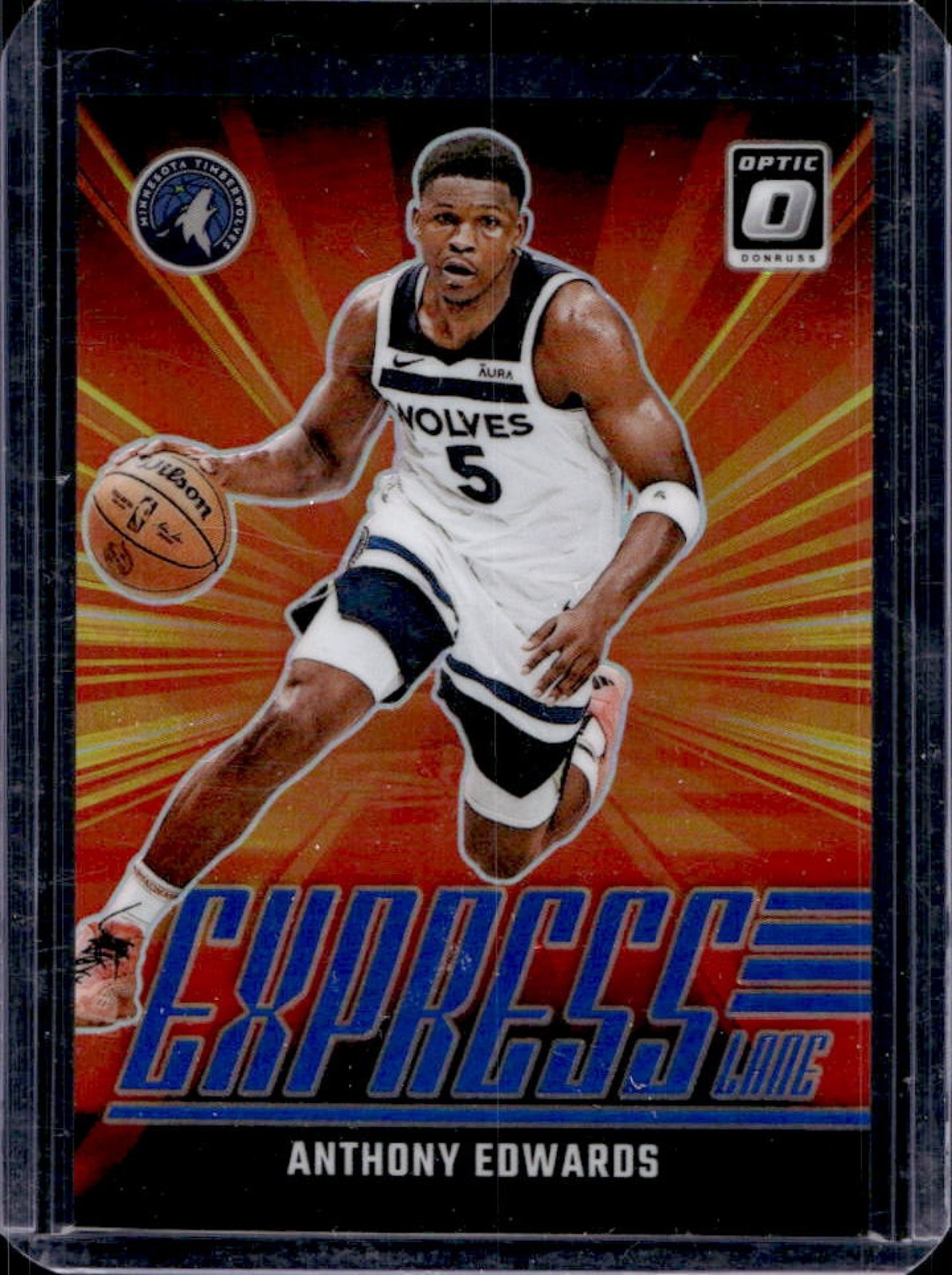 2024-25 Donruss Optic Anthony Edwards Express Lane Blue #82/85 Timberwolves