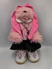 Build-A-Bear Pink Poodle Plush 2010 Stuffed Animal w/ Outfit  Skechers Shoes...
