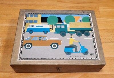 Puzzle Würfel Aral Werbung Spielzeug Oldtimer WF Kubus 60er 70er Mid Century