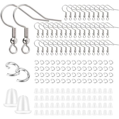 Stainless Steel Earring Hooks French Ear Wire, 600pcs Earring Making Findings...