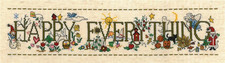 Happy Everything Every Holiday Vintage Cross ...