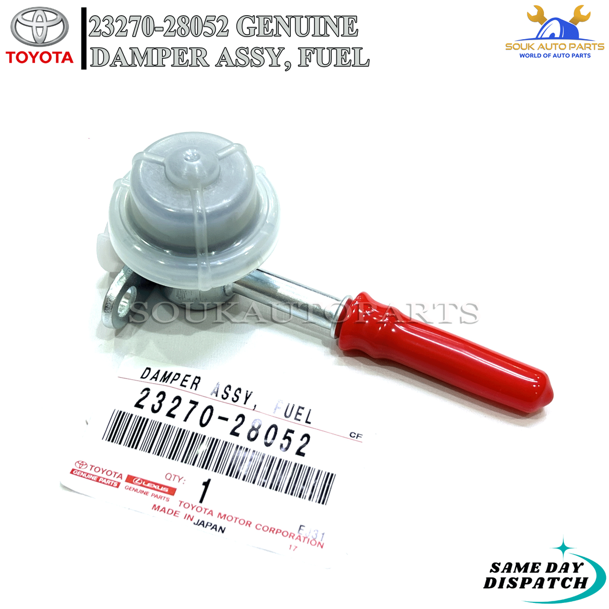 23270-28052 Genuine Toyota DAMPER ASSY, FUEL PRESSURE PULSATION