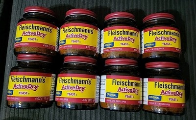 (8) Fleischmann's Active Dry Yeast Original 4oz ~EXP: 9/26+