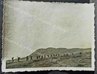 WW2 Iceland - British Soldiers  marching in line on a moorland - photo 10 by 8cm