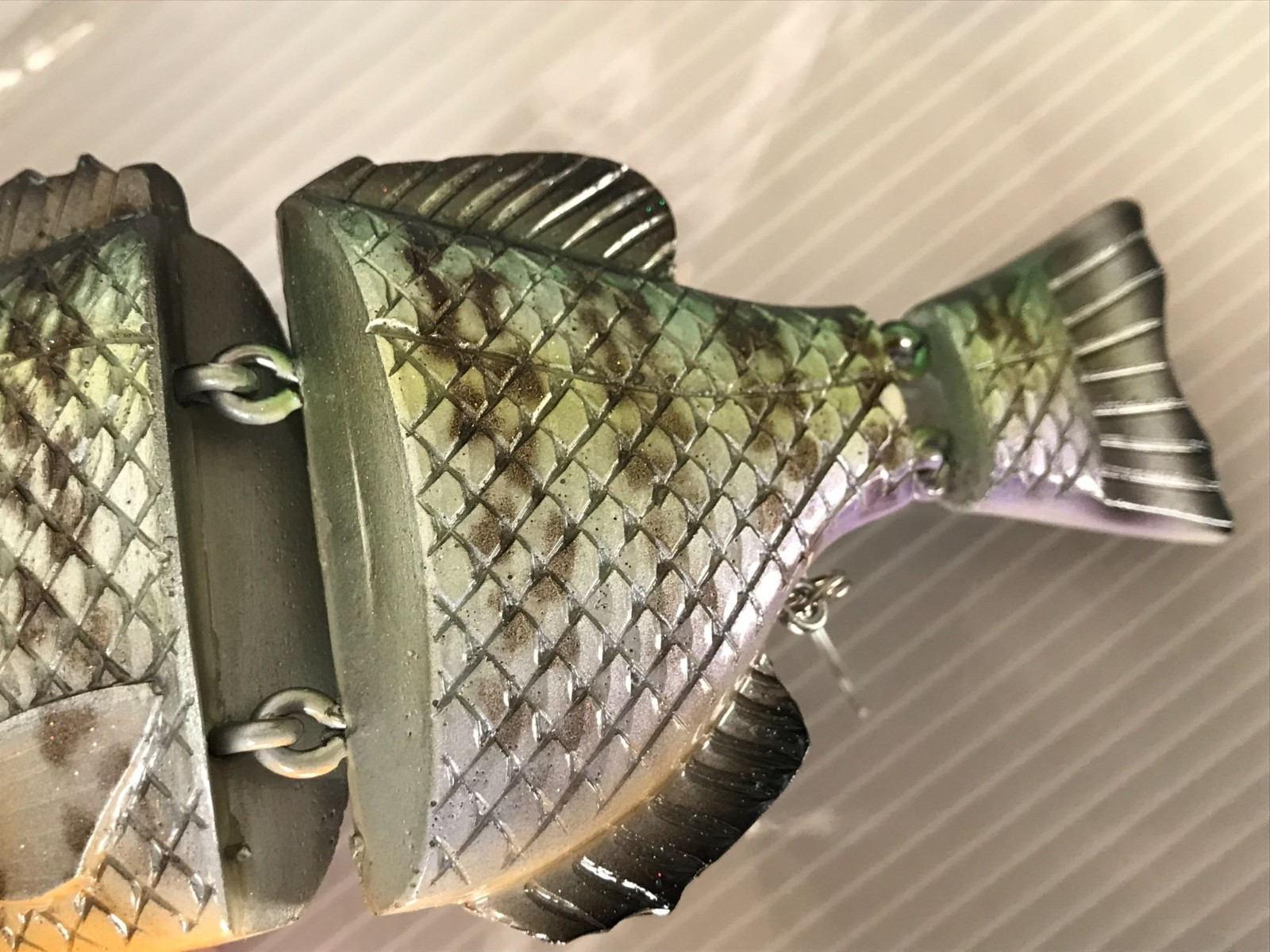 Handmade Japanese Swimbait "Gillra150" Micro Glitter Subtle  Flash Motion - Image 8