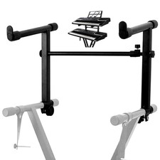 5 CORE Keyboard Stand Extension Adapter 2 Tier Adjustable to 29" Width Black