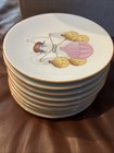 (8)1855 Email De Limoges Marino Godinger 7.5" Dessert Plates Fruit VTG — photo 4
