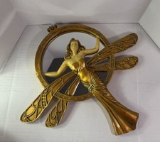 Dragonfly art deco Winged Fairy Wall Mirror R...