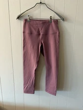 90 Degrees By Reflex Women’s Small Pink Capri Leggings Yoga Fitness EUC H3