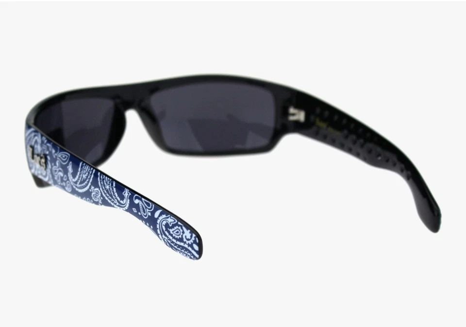 🔥 Gafas de sol Locs Mad Dog Gangster Cholo azul estilo bandana - Hardcore... Foto 3 de 4
