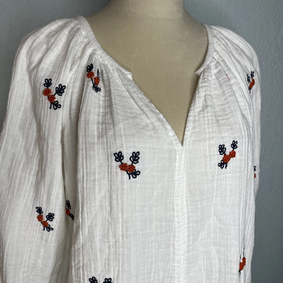 Top Velvet by Graham & Spencer Selma Fleur bordado talla XL algodón calado Foto 2 de 4