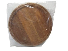 NOS New SEALED Dansk Table Brown Teak Lazy Susan 15.5" Mid Danish Century Modern