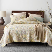 Enasal Cotton Bedspread Quilt Sets Reversible Bedding Coverlet Sets Comforter