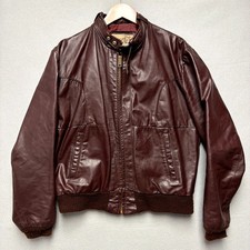 Vintage Sears Leather Shop Bomber Jacket Size 40