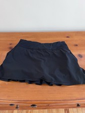 Lululemon Run Pace Setter Skirt Black Size 4 Back Pocket Skort Tennis Running