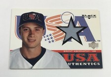 2000 Upper Deck Brett Abernathy USA Authentics Baseball Game Used Relic AR18