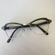 MCM Vintage 1950s MARINE USA Bausch  Lomb GRAY Horn Rimmed Eyeglasses Glasses