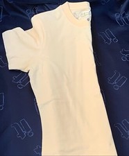 Women's Cotton Crew Neck Short Sleeve T-Shirt Stretch Slim Fit Top Plain