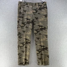 Banana Republic Ryan Womens Dress Pants Size 6 W33 Camo Print Pantalones Slim