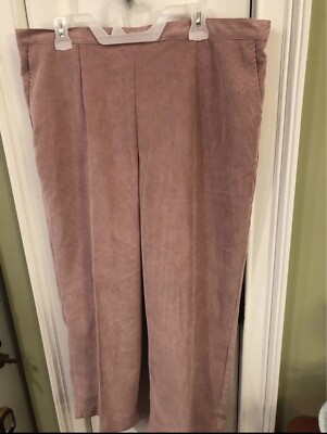 Alfred Dunner Pants 18W Plus Corduroy NWT St. Moritz 2020 SKU WR Tea Rose