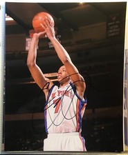 New York Knicks #7 Channing Frye Autographed Rookie 8x10 Color Action Photo