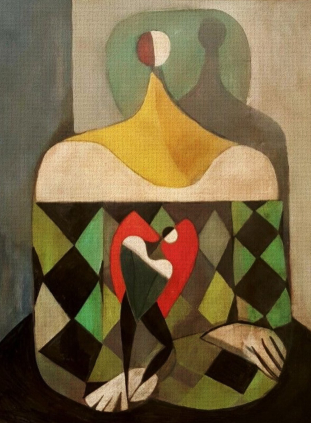 Handmade Heart Painting on Cotton Canvas with Vibrant Acrylic Colors