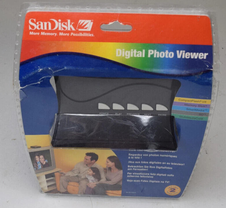 SanDisk Digital Photo Viewer Card Reader for TV/SDV1-A NEW Sealed with REMOTE  - Image 2 of 4