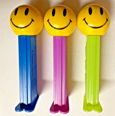PEZ Retired Emojis (Emoticons) - Smiley Faces 3/Set - Mint