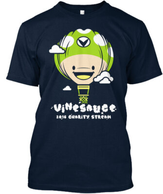 Vinesauce Charity 2016 T-Shirt Made in the USA Size S to 5XL
