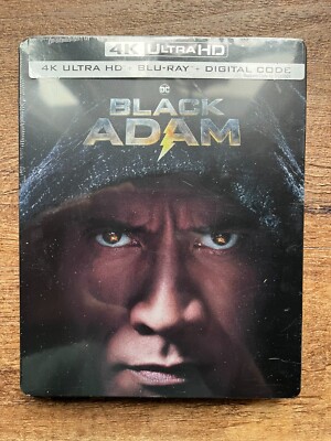 Black Adam w. Steelbook (4K UHD + Blu-ray, EU Import, Region Free) *NEW/SEALED*