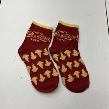 Red  Yellow Crew Socks Unisex Kids One Size NEW