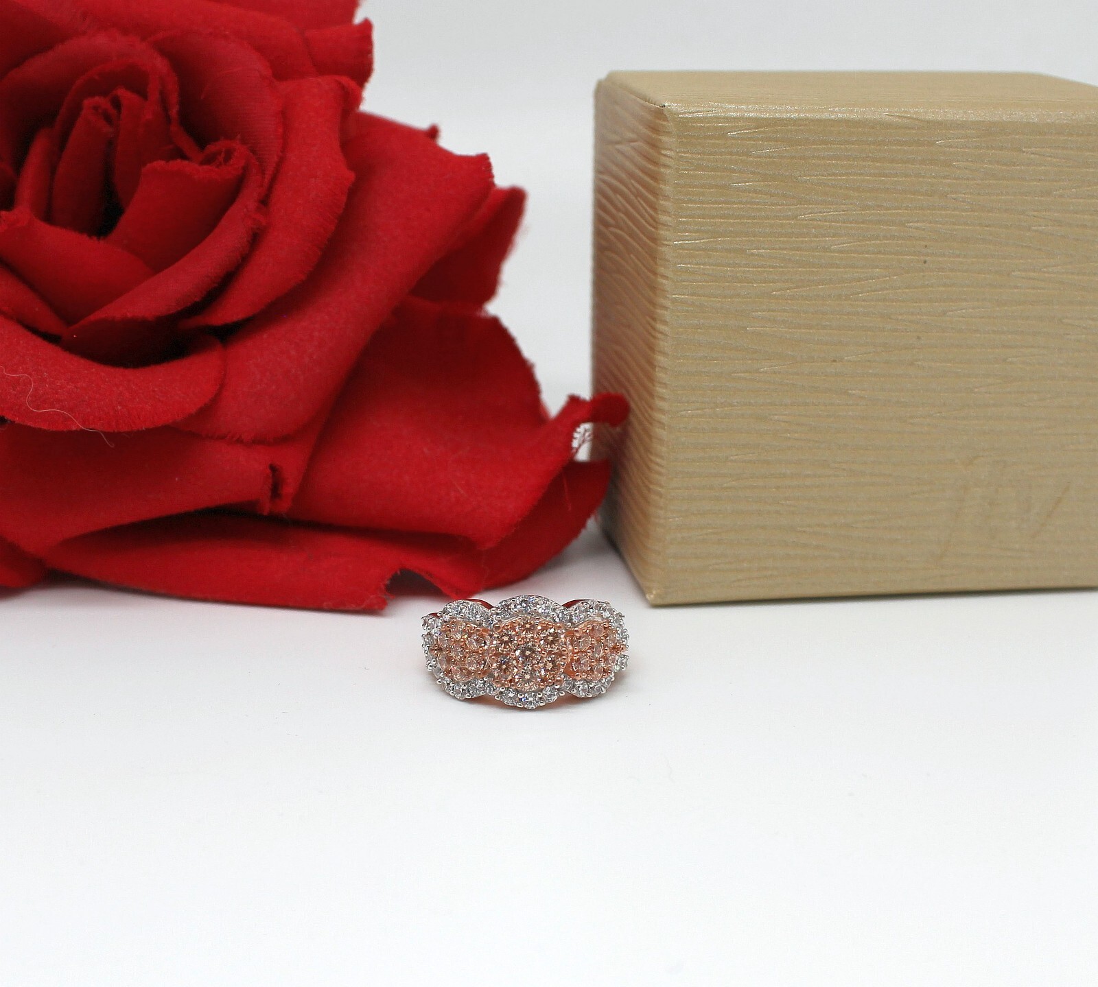 Gorgeous NIB JTV Sparkling Champagne  Ring Size 6 5.79g  CAT RESCUE