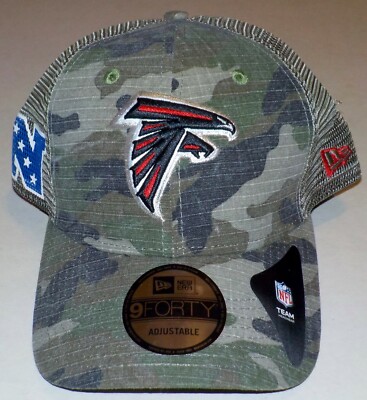 ATLANTA FALCONS OSFA MEN'S HAT CAP NEW ERA 9FORTY ADJUSTABLE ARMY STYLE  CAMO