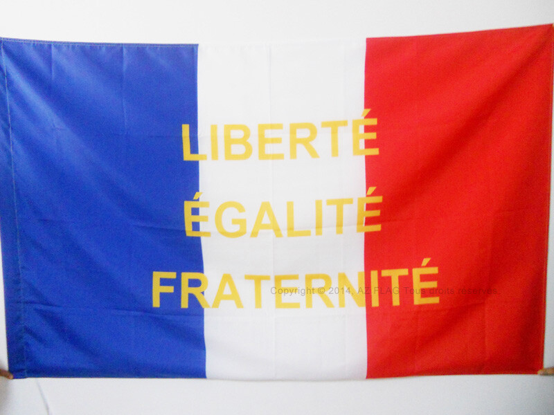 Grand drapeau France Liberté Égalité Fraternité 150x90 pavillon tricolore extérieur