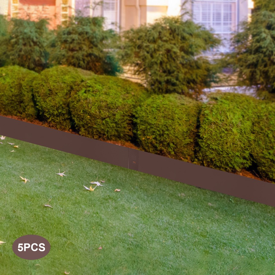 5PCS 5"x39" Garden Border Metal Barrier Steel Lawn Edging Metal Landscape Edging eBay
