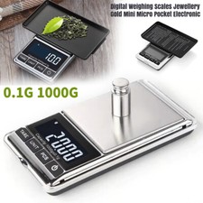 Jewellery Gold Mini Micro Weighing Scales Digital Pocket Electronic 0.1g 1000g