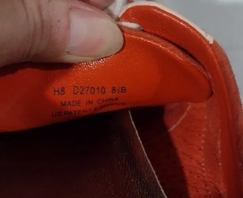 Cole Haan Suede Fashion Sneakers Shoes Size 8.5 Orange Lace up Low Top Suede - Picture 7 of 9