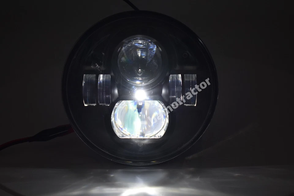 Paar 7 Zoll E9 LED Scheinwerfer DRL Hochstrahl Plug&Play für VW Golf I II MK2 - Bild 2 von 4