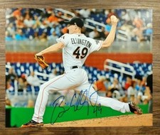 Brian Ellington Marlins Signed Autograph 8x10 Picture Photo Authentic Baseball