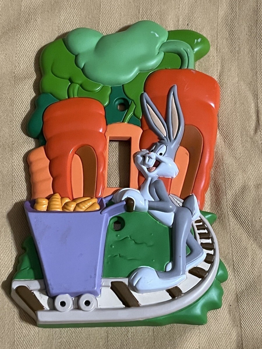 VINTAGE LOONEY TUNES BUGS BUNNY LIGHT SWITCH PLATE RARE WARNER