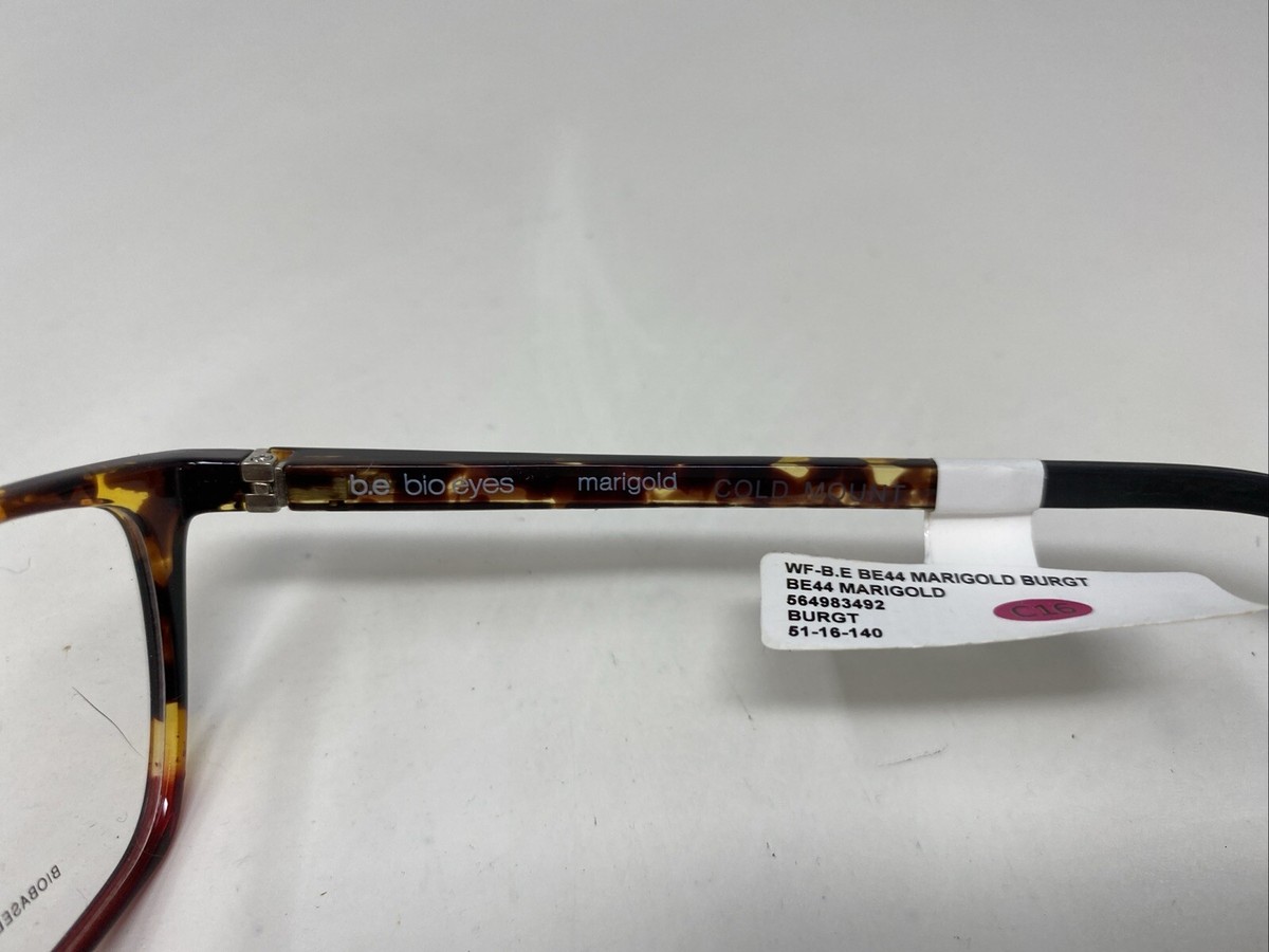 Bio Eyes BE44 BURGT 51-16-140 Burgundy Tortoise Full Rim 