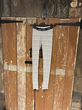 Jack Wills Base LayerTrousers Grey White Pattern Elastic Waist Women s Size UK 8