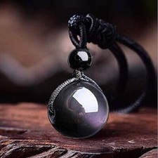 Natural Rainbow Obsidian Stone Pendant Amulet Men Women Necklace Healing 1PC