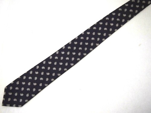 Jos A Bank Mens Necktie Tie Purple Blue White Mini Paisley Textured Silk 61" - Picture 2 of 3
