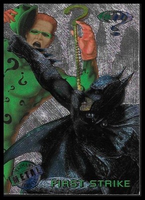 1995 Fleer Metal Batman Forever Silver Flasher Riddler First Strike #23