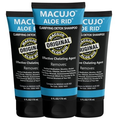 Macujo Aloe Rid Clarifying Hair Follicle Drug Detox Shampoo (Pack of 3) - 6fl Oz