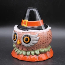 Johanna Parker Owl Dish, 2 Piece, Capotain Hat, Everyday Holiday, Transpac