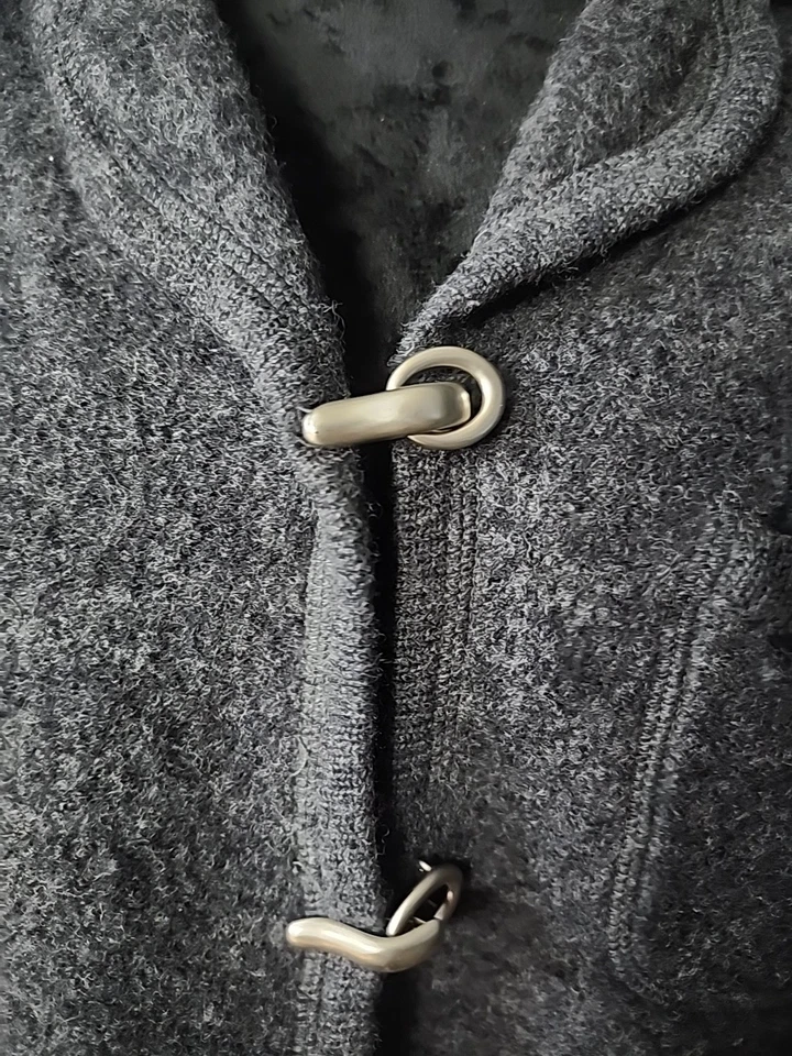 Cárdigan Pierre Cardin 100 % lana, gris carbón, pequeño, cierres de cierre de metal Foto 2 de 4