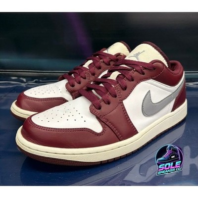 Jordan 1 Low White Bordeaux (2022) 553558-615 Mens sneakers size 10